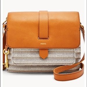 NWT FOSSIL KINLEY SMALL CROSSBODY PURSE NEUTRAL